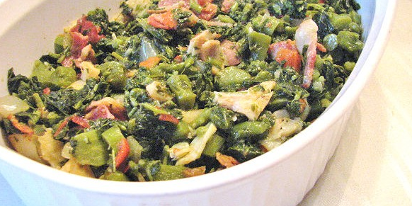 Callaloo with Saltfish (Greens and Codfish)