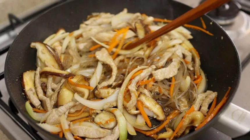 Japchae (Glass Noodle Stir-Fry)
